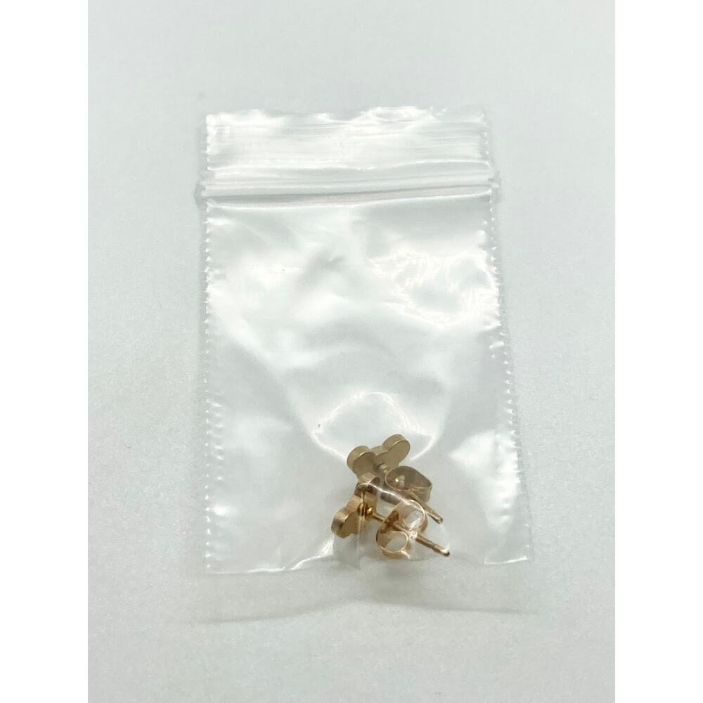 Yellow Gold Stainless Steel Mickey Mouse Silhouette Stud Earrings - Picture 8 of 9